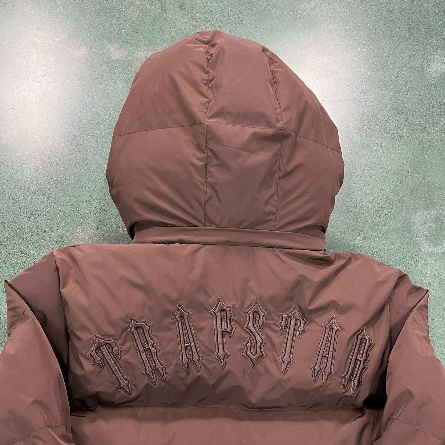 Trapstar Hyperdrive Detachable Hooded Puffer Jacket-Brown