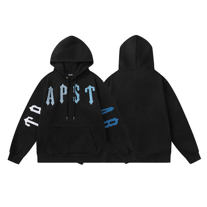 Trapstar Irongate Arch Chenille Hoodie-Black/gradient blue