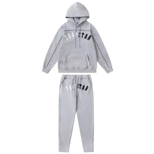 Trapstar Irongate Arch Tracksuit Hoodie And Pants - GREY MONOCHROME EDITION
