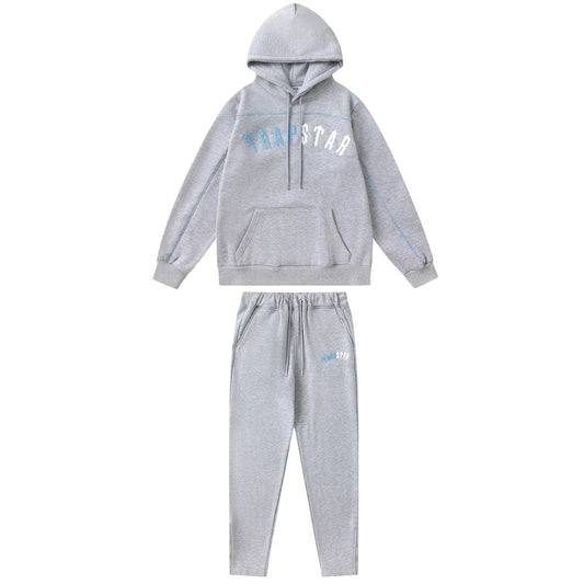 Trapstar Irongate Arch Tracksuit Hoodie With Pants- GREY ICE EDITION