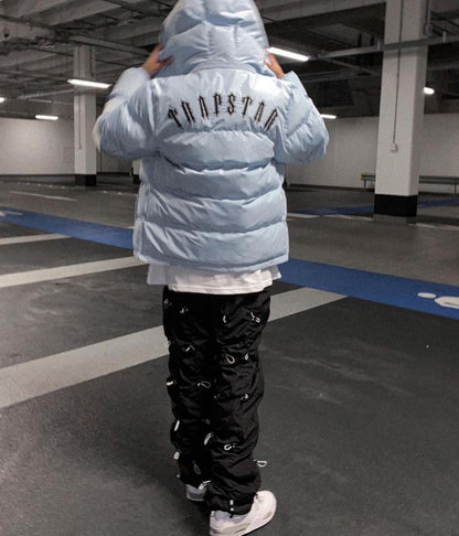 Trapstar Irongate Detachable Hooded Puffer Jacket - ICE BLUE