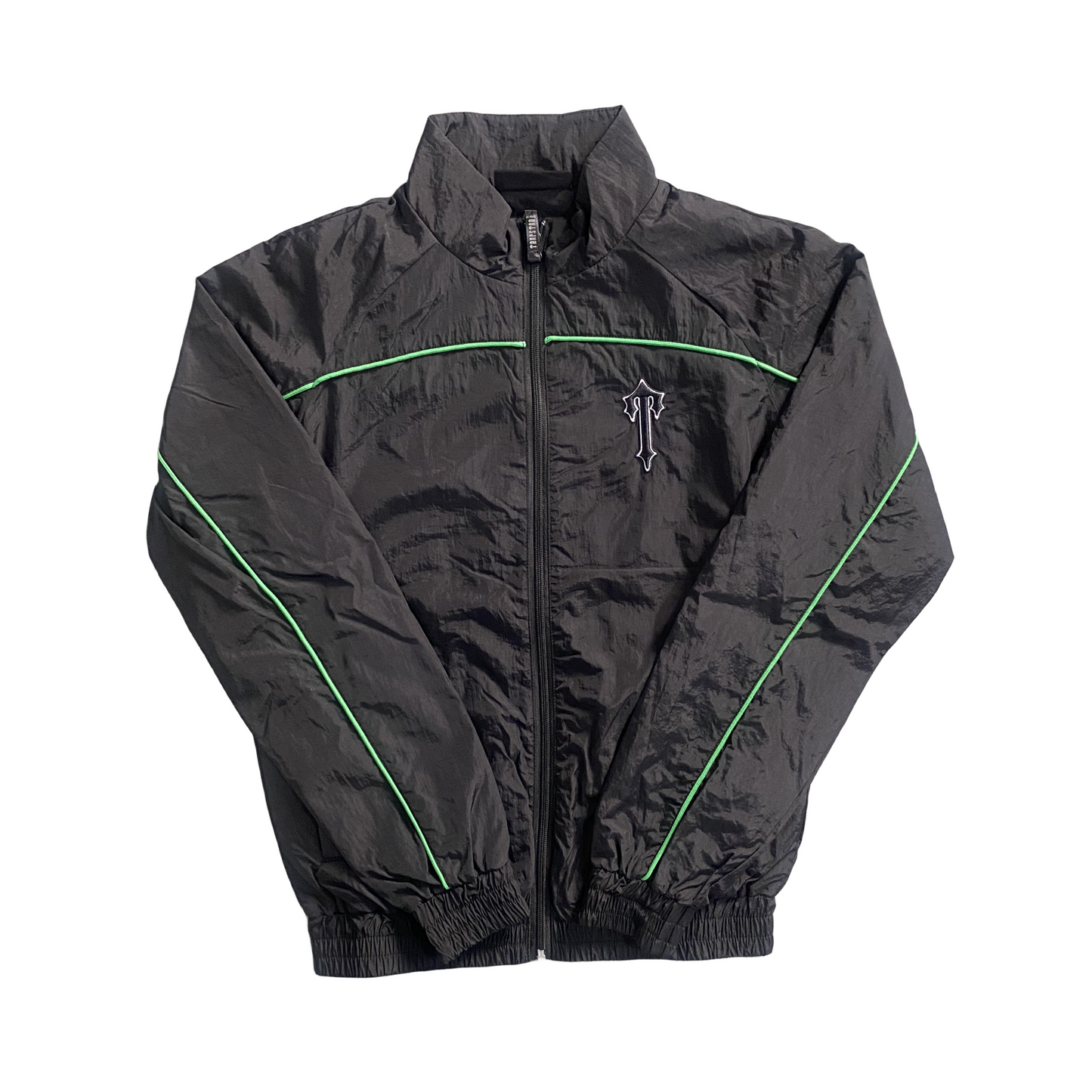 Trapstar Irongate T Arch Panel Shellsuit Tracksuit Jacket and Pants Sets - Black/Green
