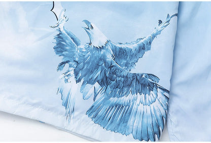 Veste coupe-vent Trapstar Irongate pour hommes - Manteau léger zippé Blue Eagle Vêtements d'extérieur