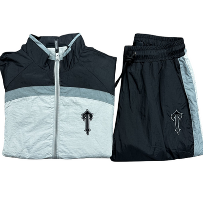 Trapstar Jacket Sports Set Thin Sweater T Black Grey White Combination Men's Coat