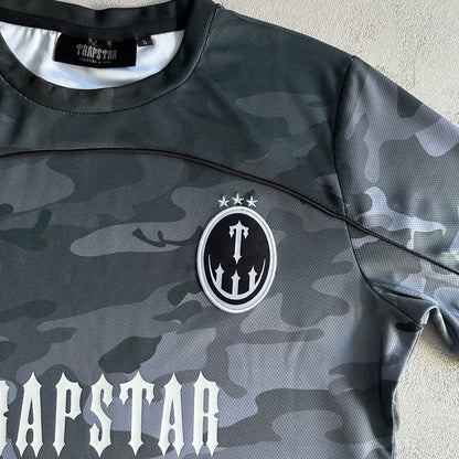 Trapstar Monogram Irogate Football Jersey T-shirt - Black Camo
