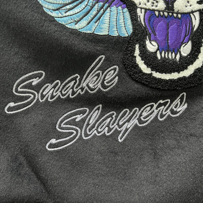 Trapstar Snake Slayers Chaqueta universitaria de piel de vaca real