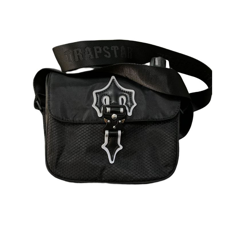 Trapstar Reflective Black Irongate T Cross Body Bag - Black/White