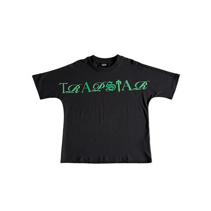 Trapstar Script Fade Tee T-shirt - BLACK with GREEN