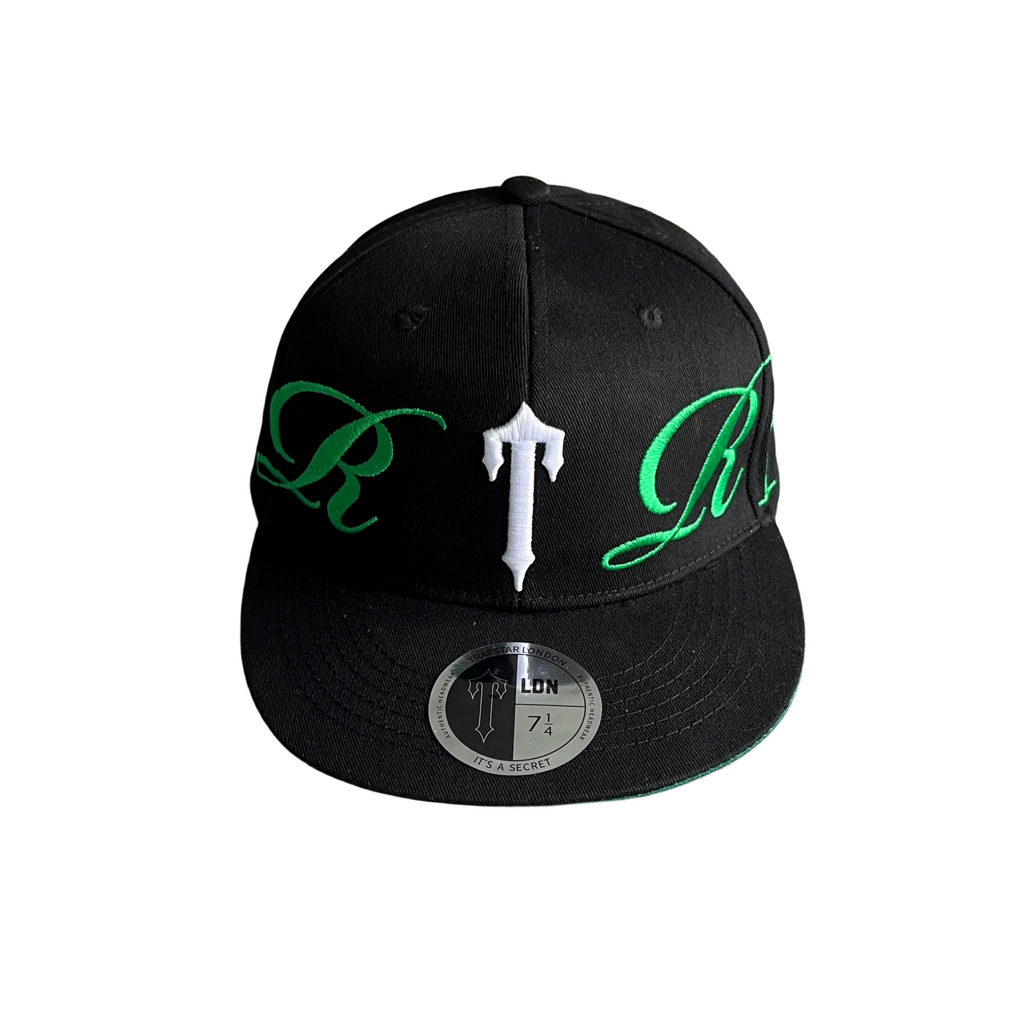 Trapstar Script Fitted Hat - Black/Green