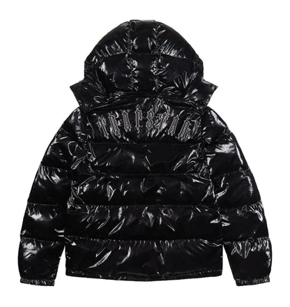 Trapstar Irongate Puffer Jacket - Men's Shiny Black Winter Coat with D ...