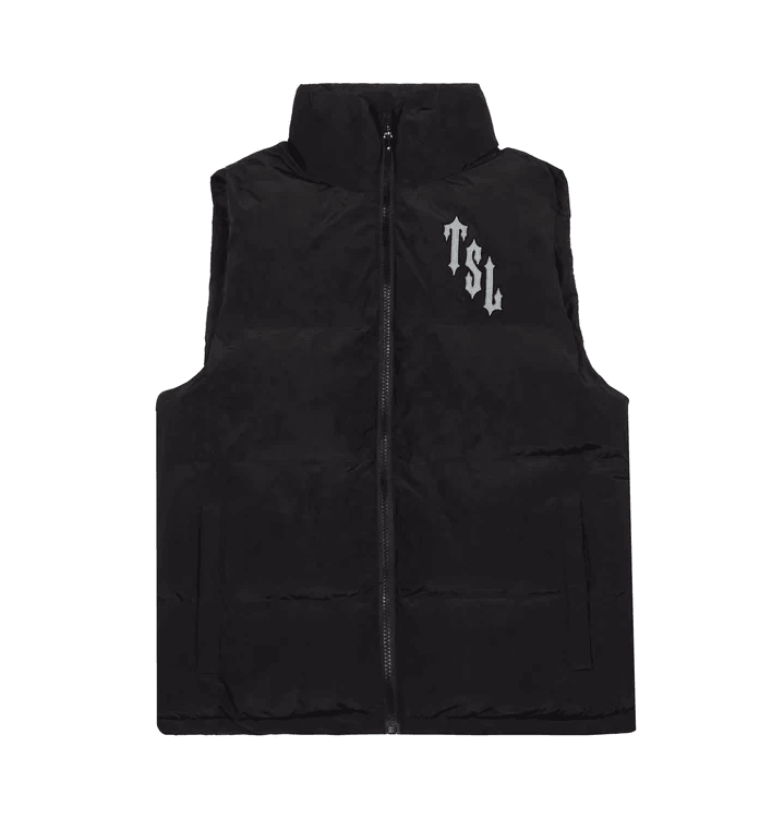 Trapstar shooters gilet Mens Down Vest Black Jacket Sleeveless Solid Color Casual Vest Jackets Thicken Waistcoat Coats - Hipstersbuy