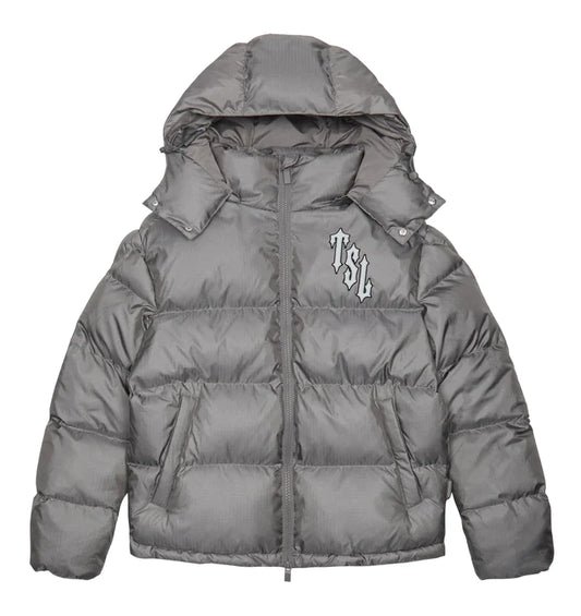 TrapStar shooters detachable hooded puffer-grey coat jacket All Size Available