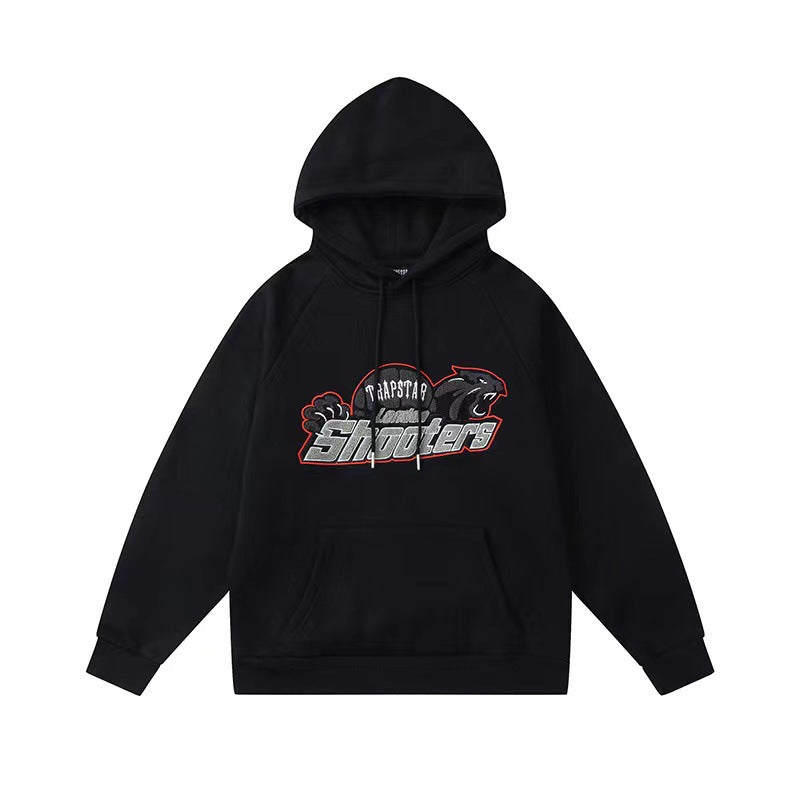 Trapstar Shooters Hoodie And Pants Tracksuit - BLACK/RED