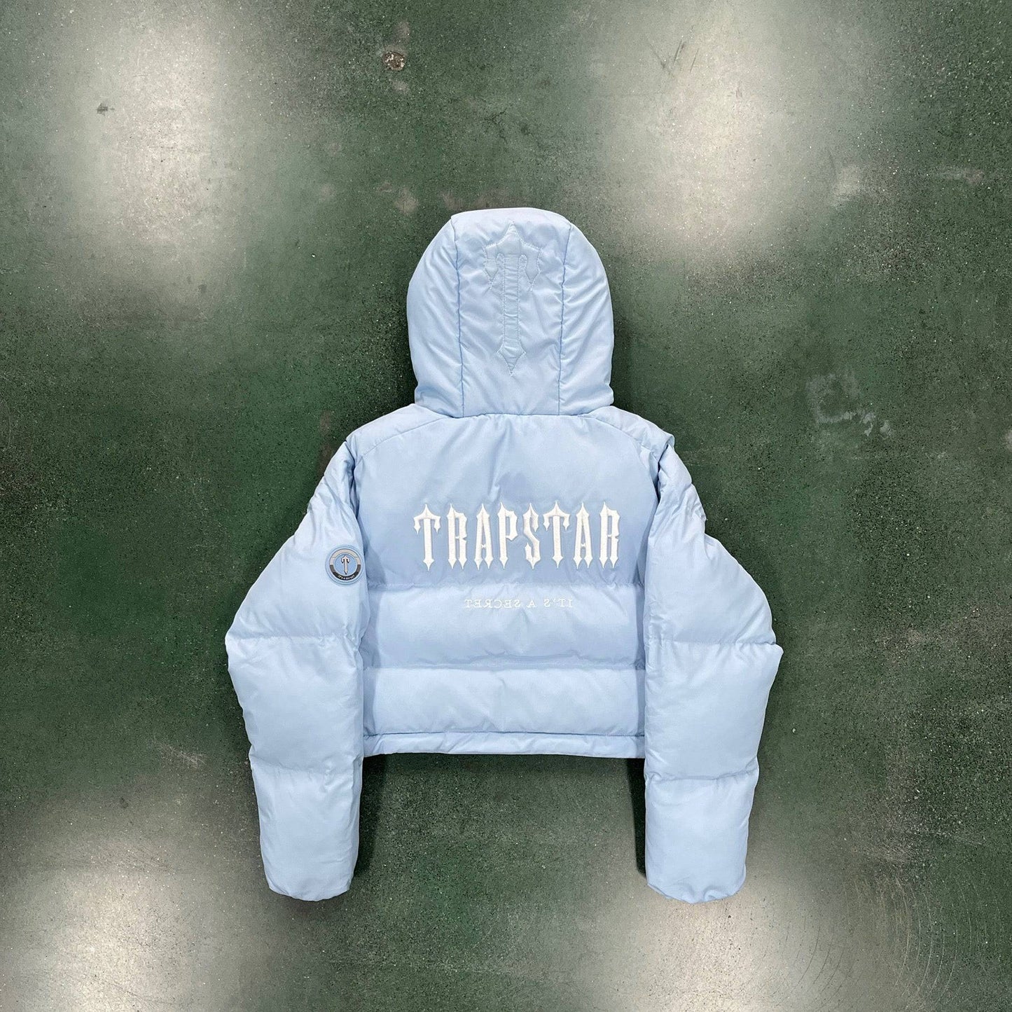 Trapstar WOMEN'S DECODED HOODED PUFFER 2.0 JACKET -ICE BLUE - Hipstersbuy