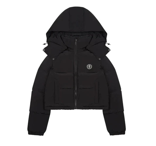 Trapstar Women's Irongate Detachable Hooded Jacket-Black Color