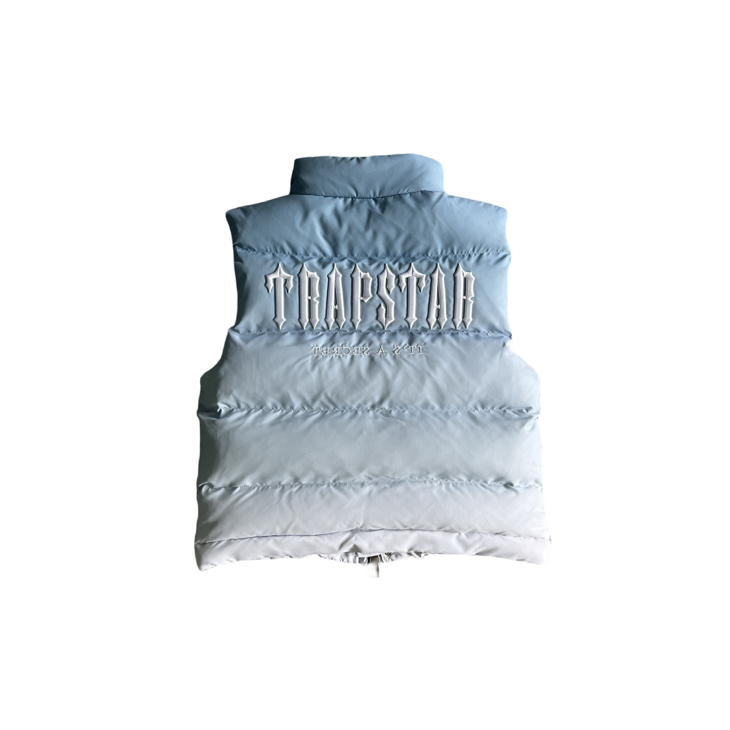 Trapstar decoded gilet-light blue gradient puffer jackets sleeveless down jacket coat - Hipstersbuy