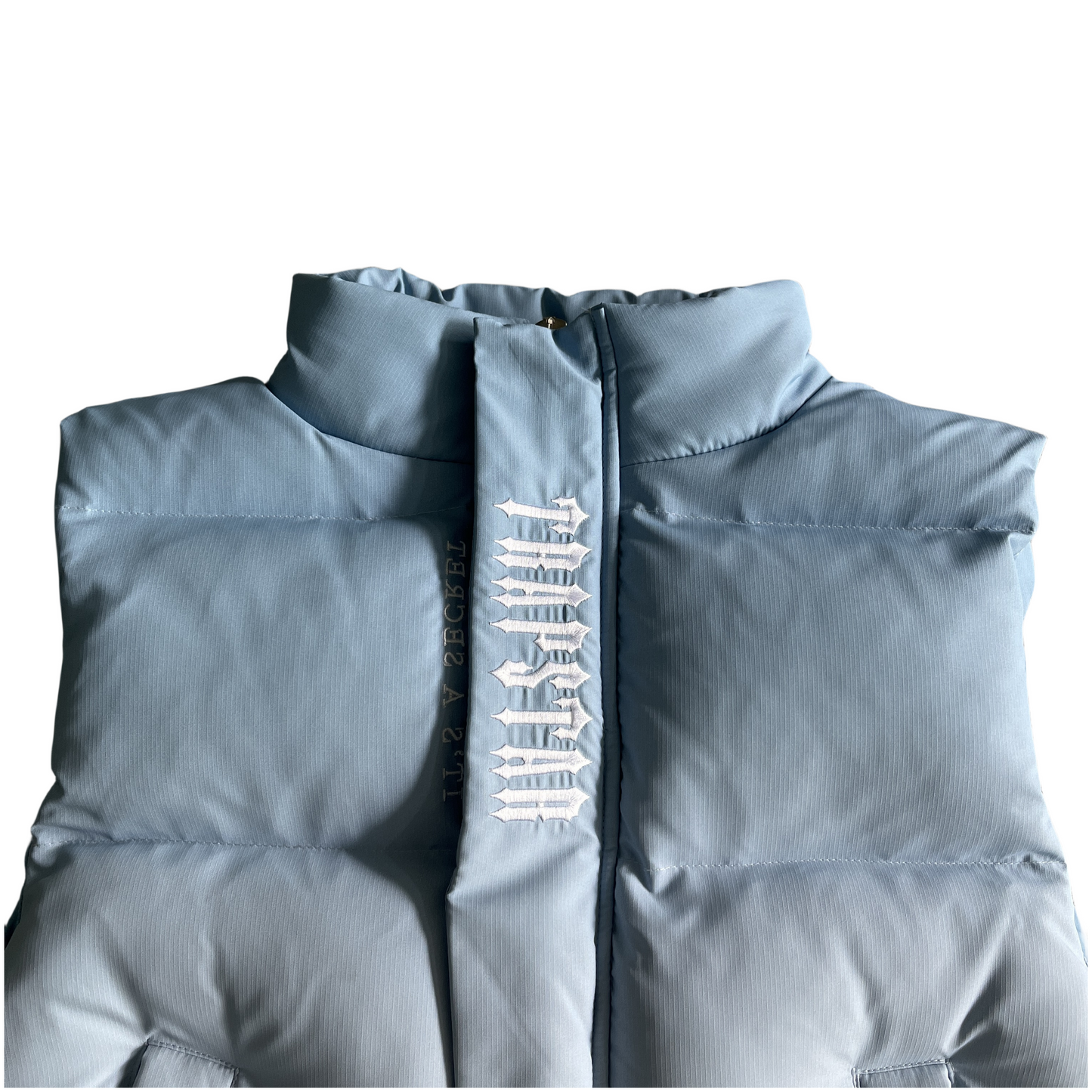 Trapstar decoded gilet-light blue gradient puffer jackets sleeveless down jacket coat - Hipstersbuy