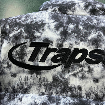 Trapstar hyperdrive puffer jacket-tie dye black x grey - Hipstersbuy