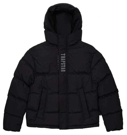 TRAPSTAR DECODED HOODED PUFFER 2.0 JACKET-BLACK