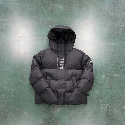 TRAPSTAR DECODED HOODED PUFFER 2.0 JACKET-BLACK - Hipstersbuy