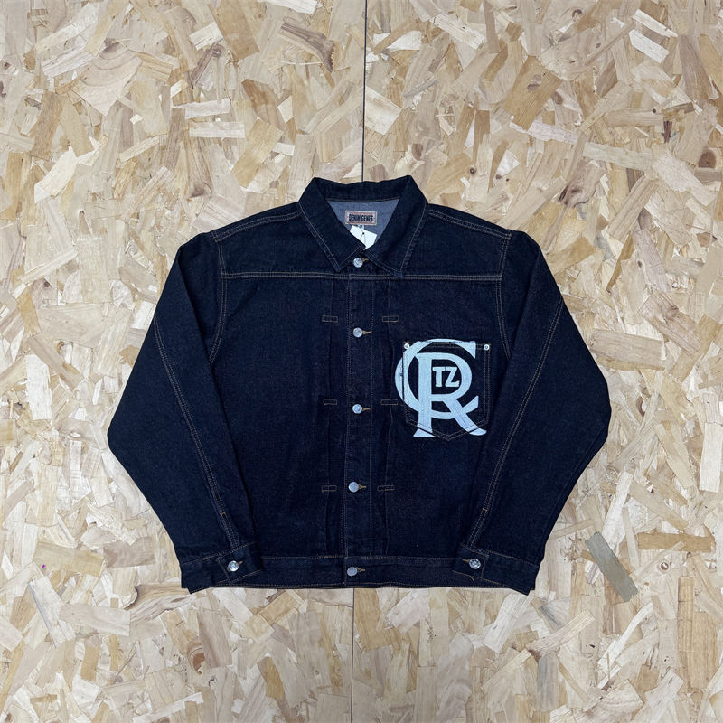 Corteiz Crest Chainstitch Denim Trucker front view